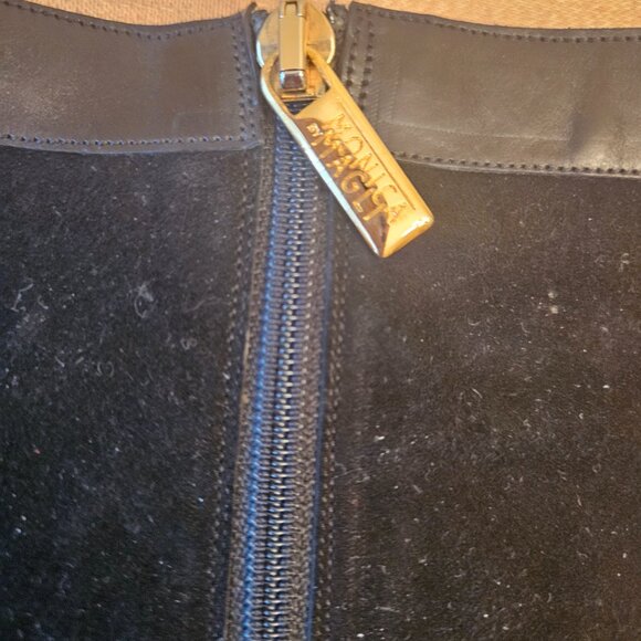 Monica Magli Leather Black Riding Boots - Picture 9 of 16